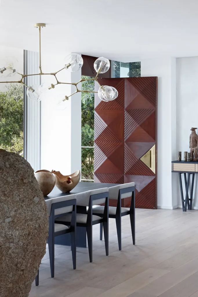 Detail of a TERRĀ hospitality interior, showing the textural and lighting choices that define guest experience